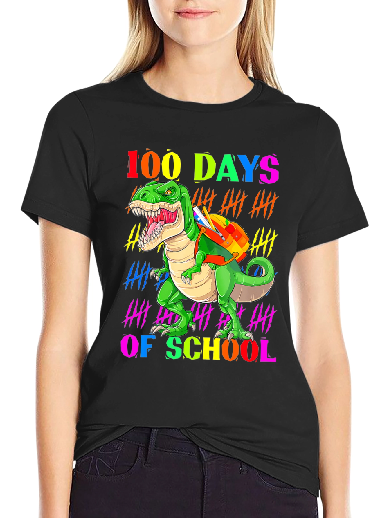 100 Days of School Dinosaur T-Shirt