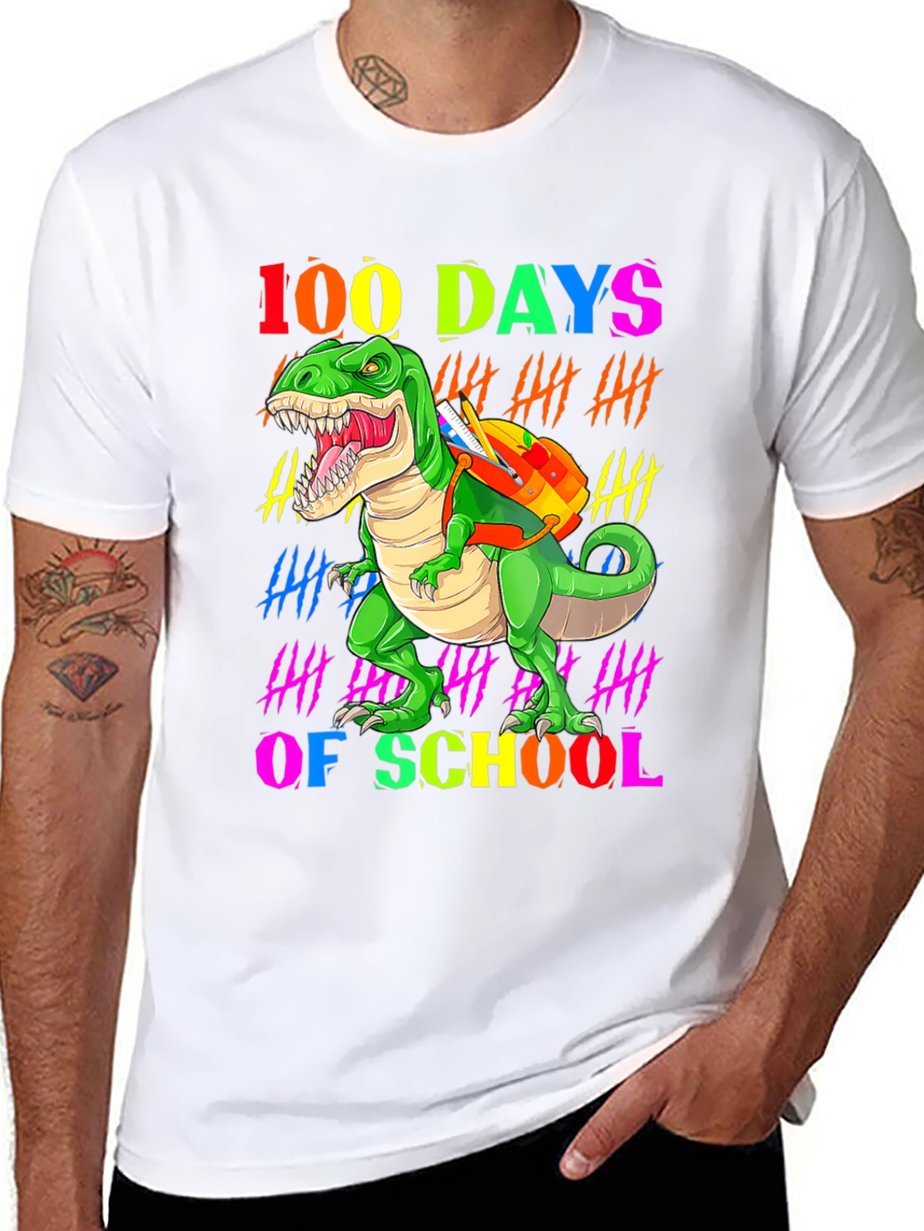 100 Days of School Dinosaur T-Shirt