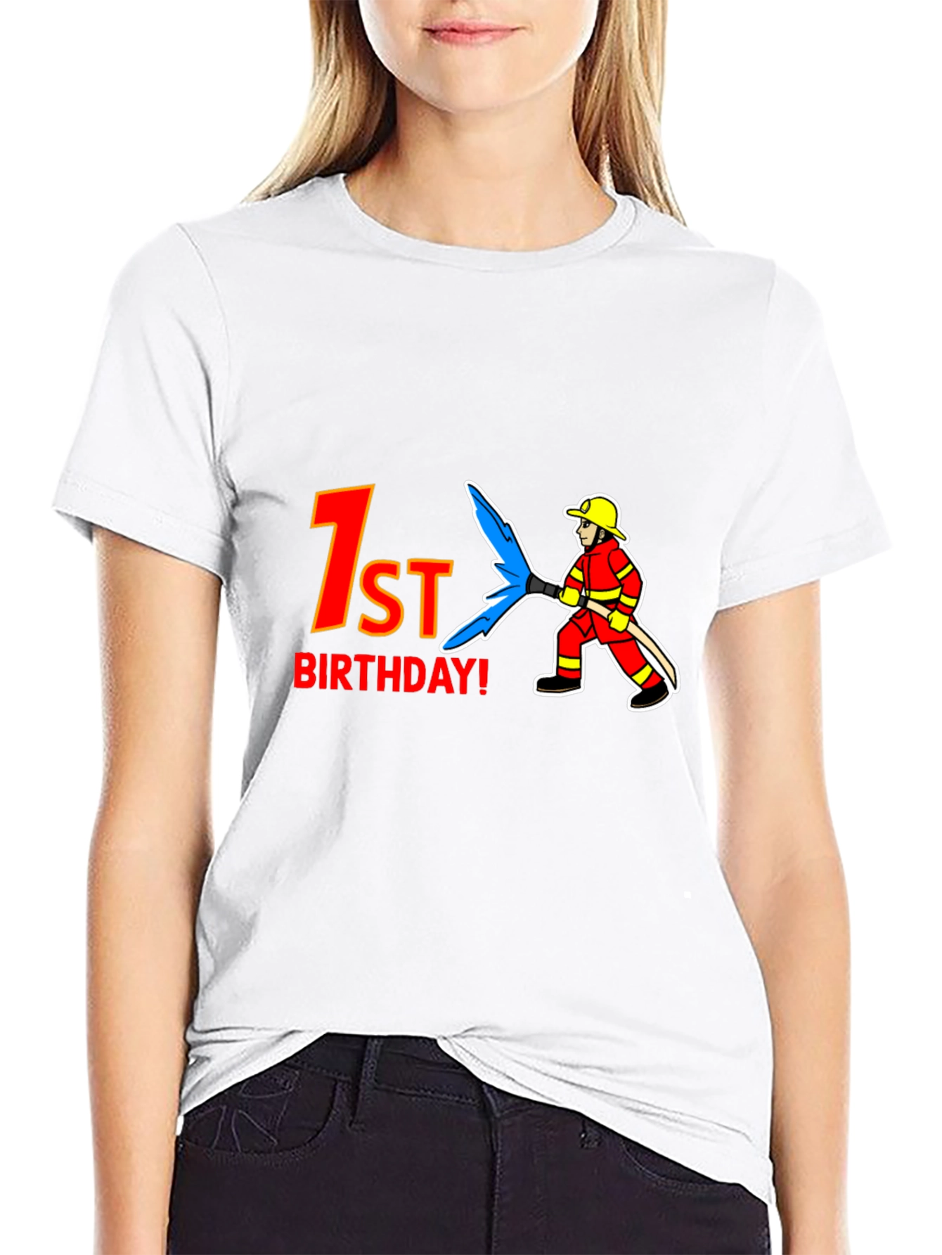 1st Birthday Firefighter T-Shirt