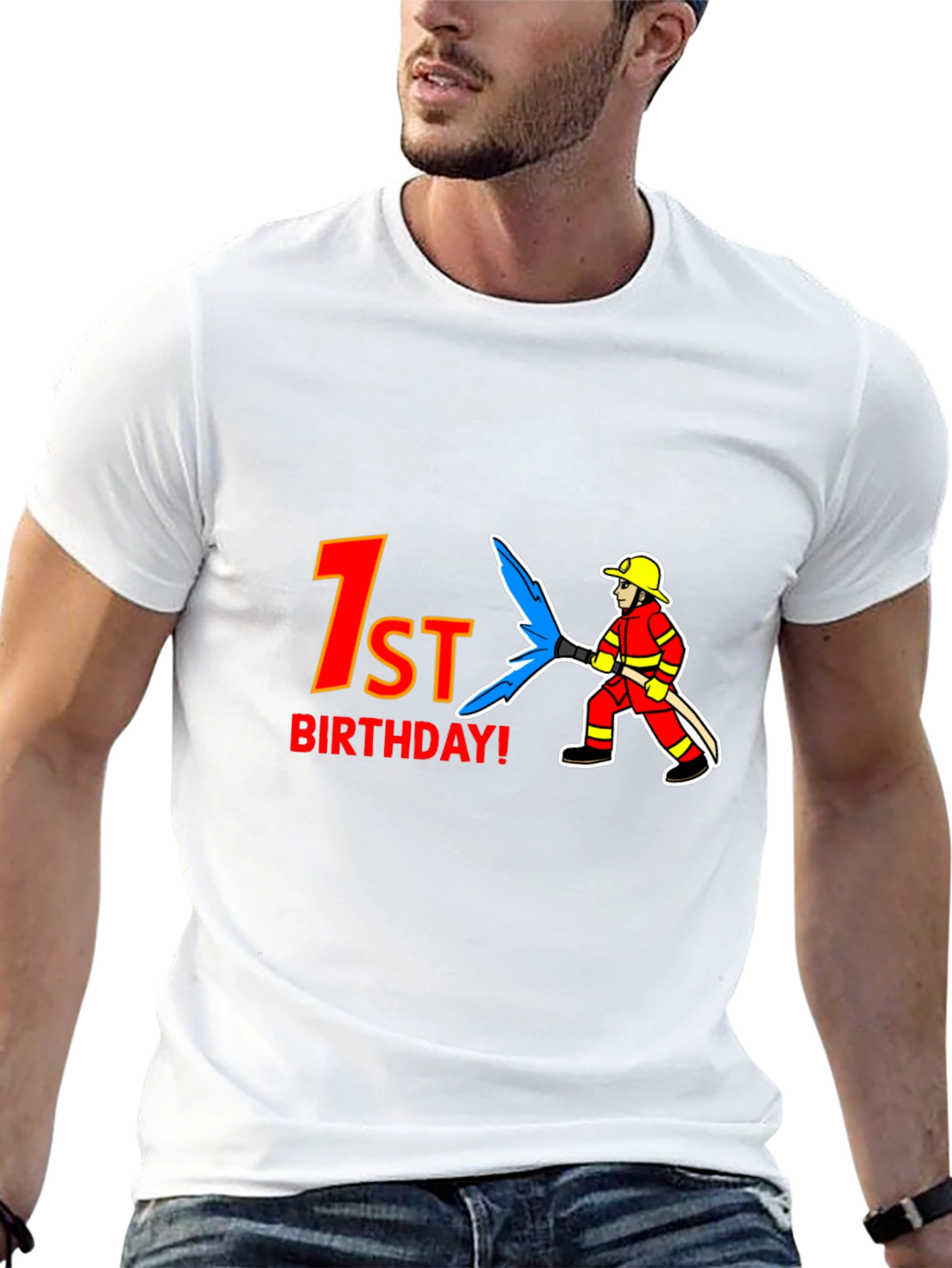 1st Birthday Firefighter T-Shirt