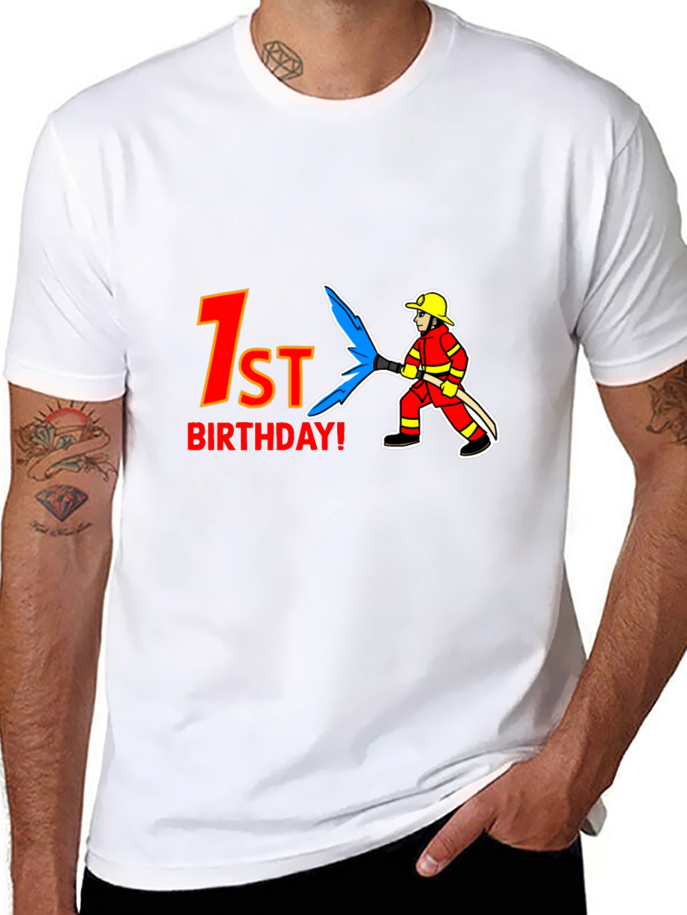 1st Birthday Firefighter T-Shirt