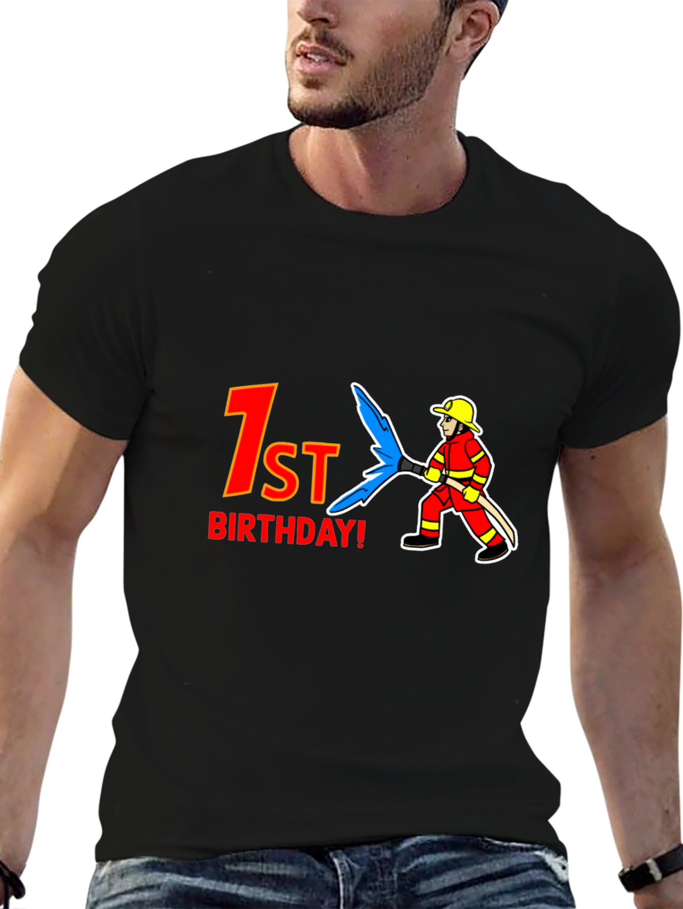 1st Birthday Firefighter T-Shirt