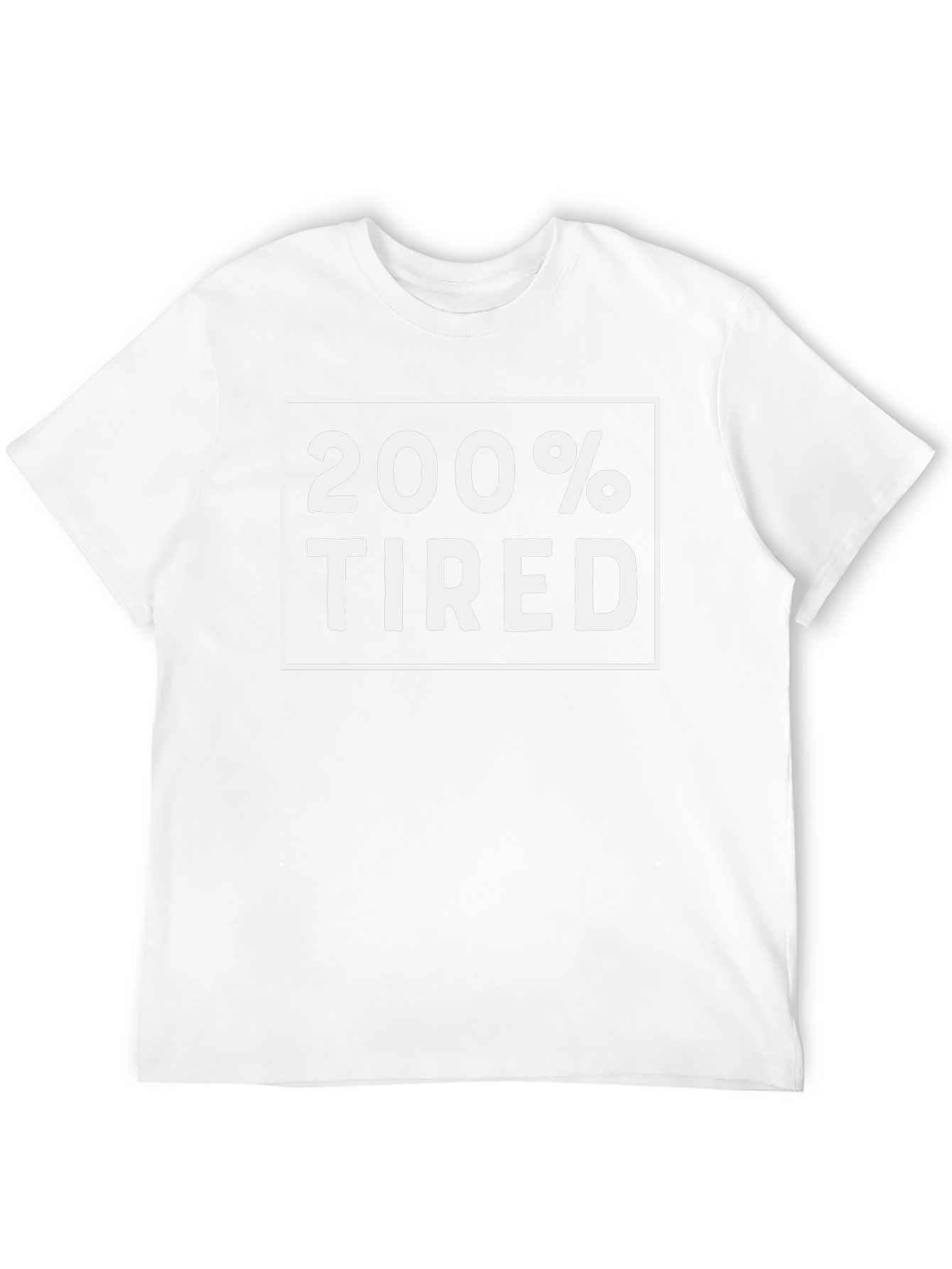 200% Tired Graphic Tee - Black Cotton T-Shirt