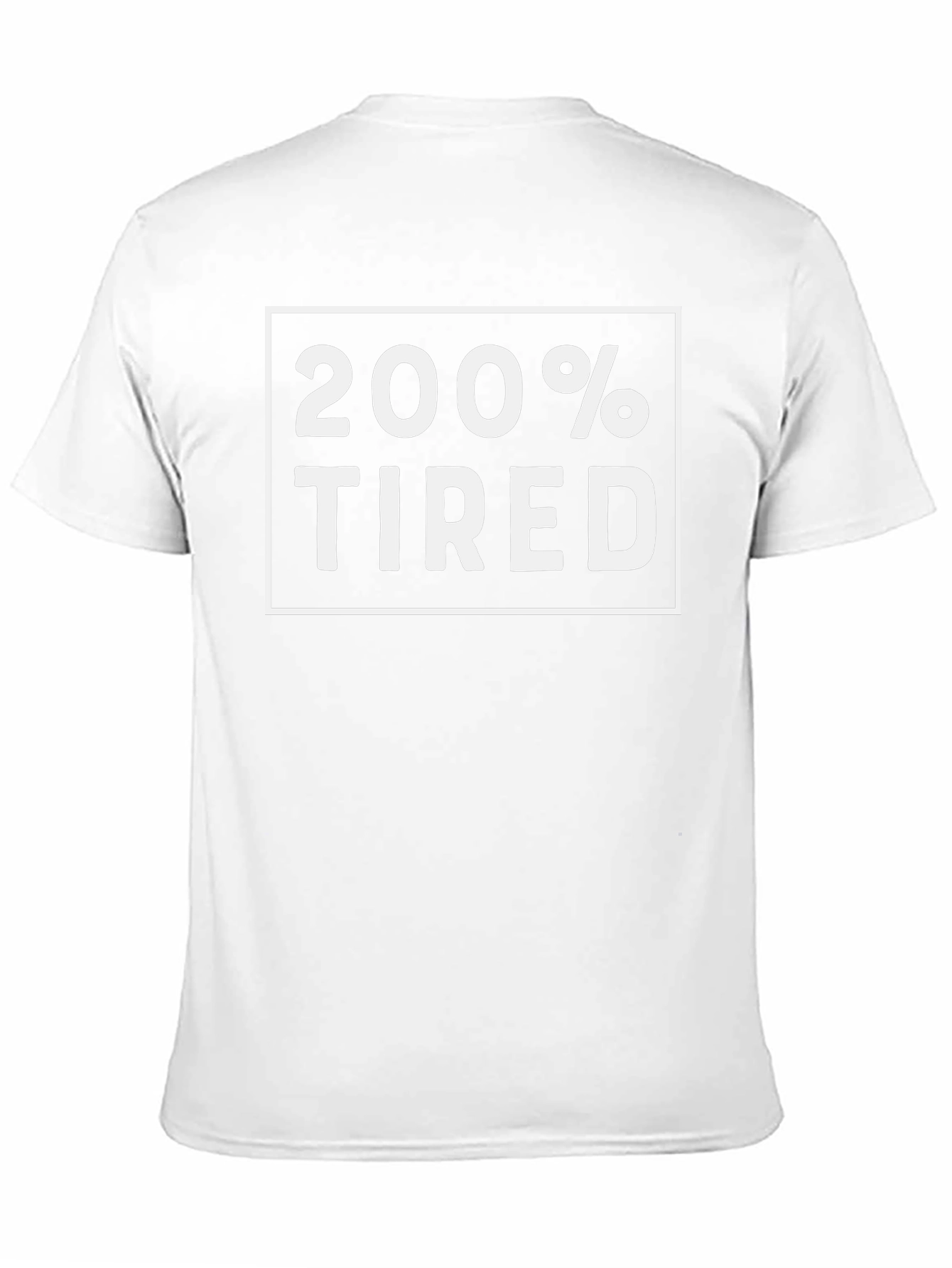 200% Tired Graphic Tee - Black Cotton T-Shirt