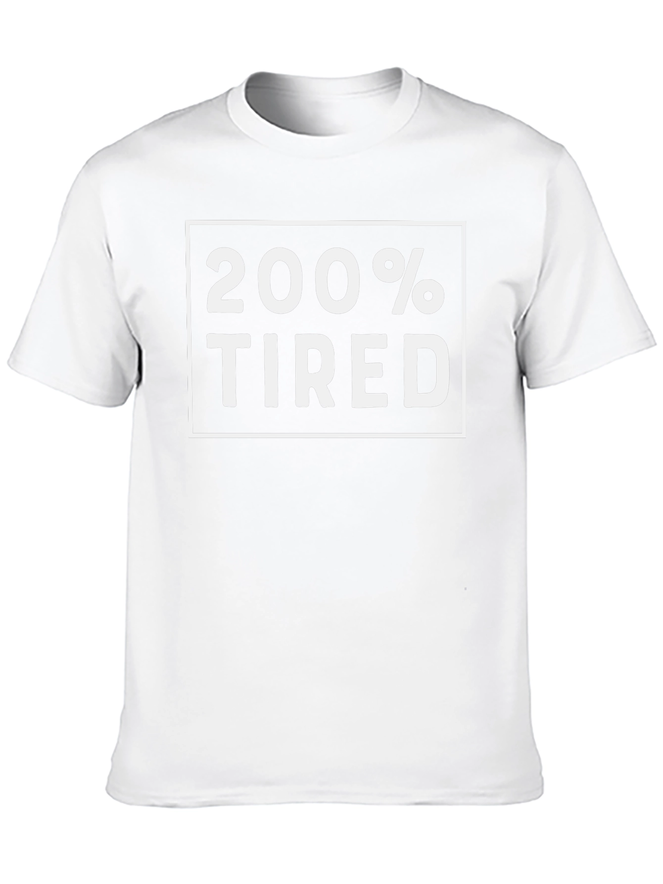 200% Tired Graphic Tee - Black Cotton T-Shirt