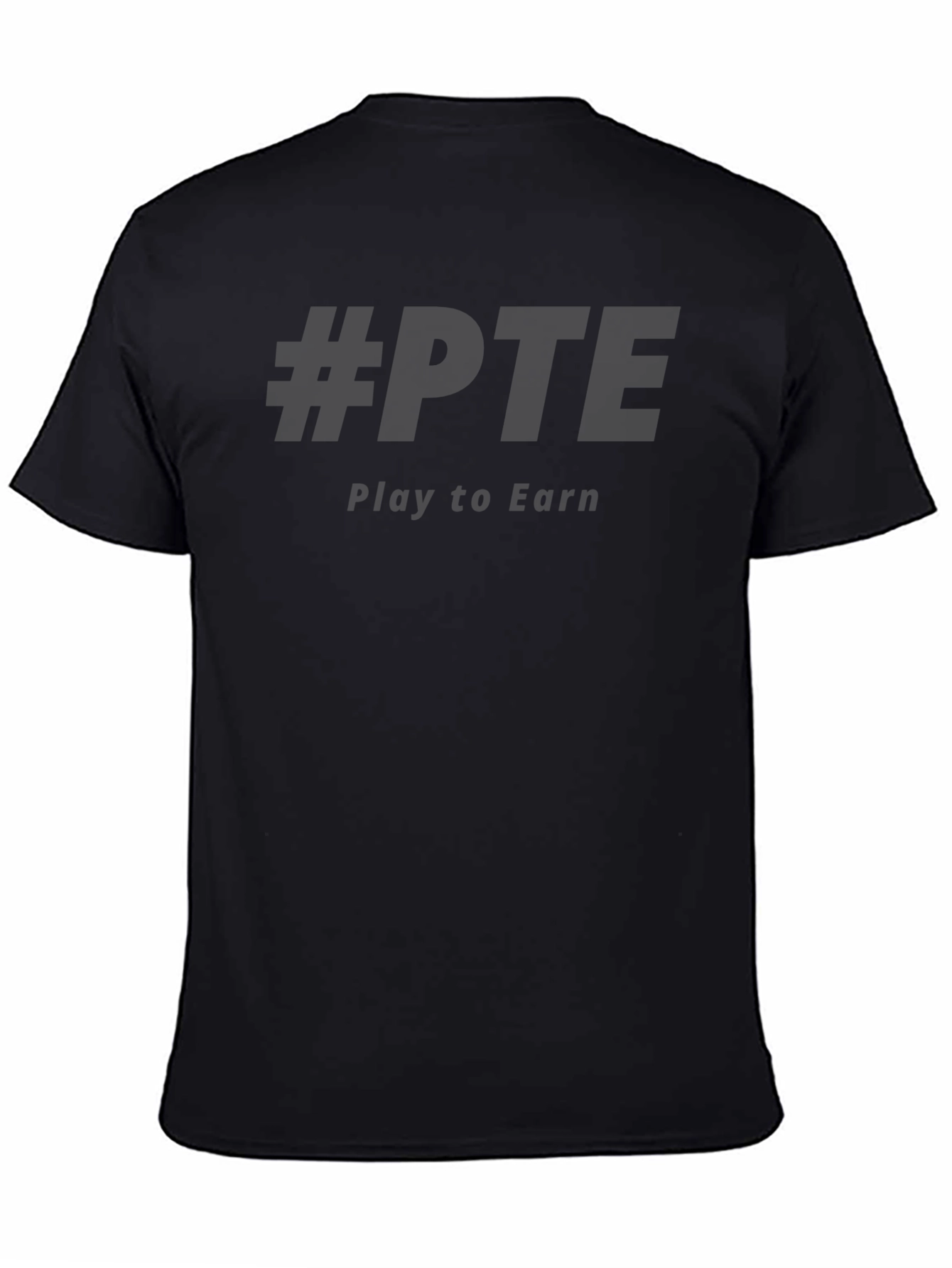 #PTE Play to Earn Black Graphic Tee