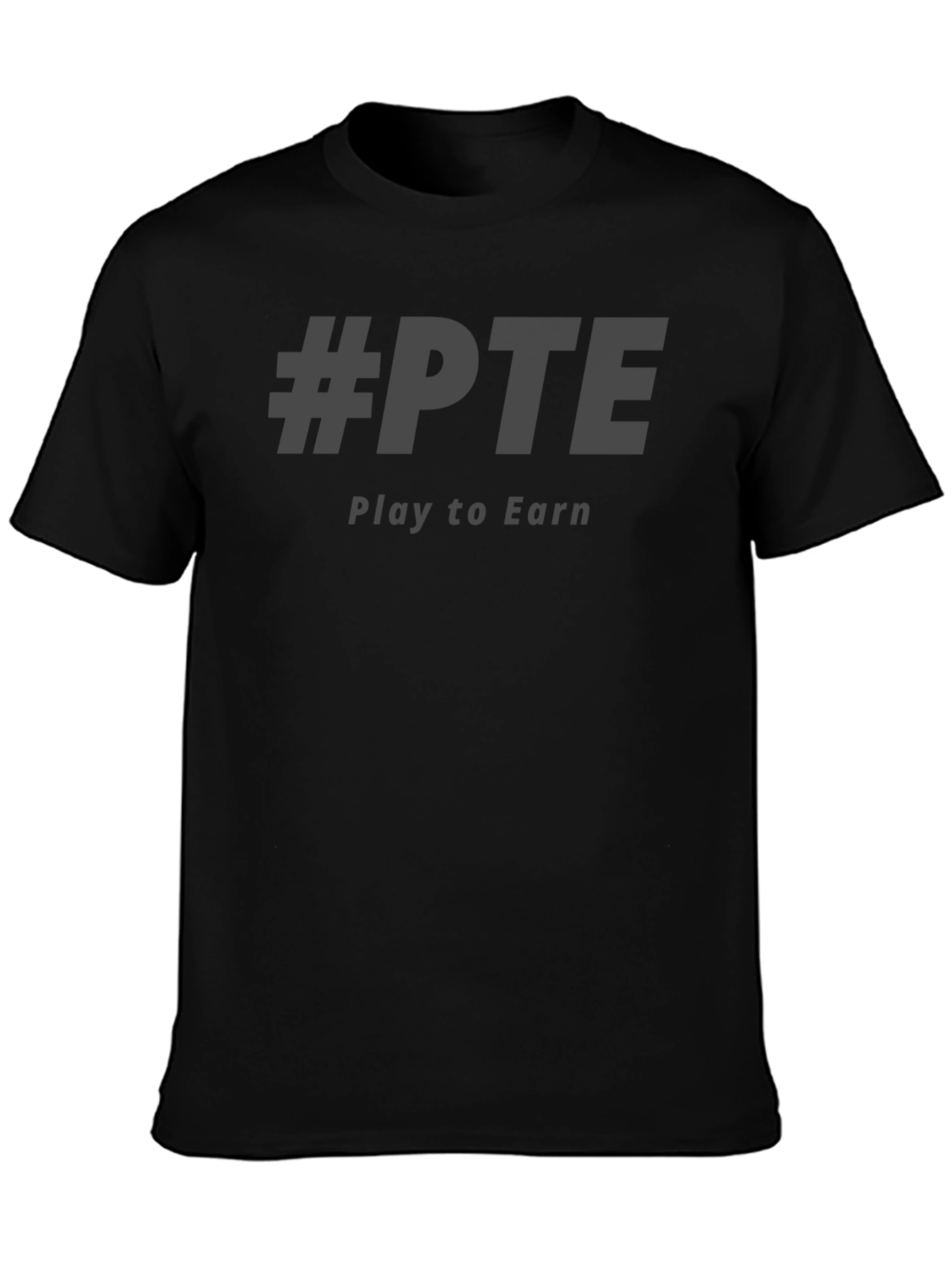 #PTE Play to Earn Black Graphic Tee