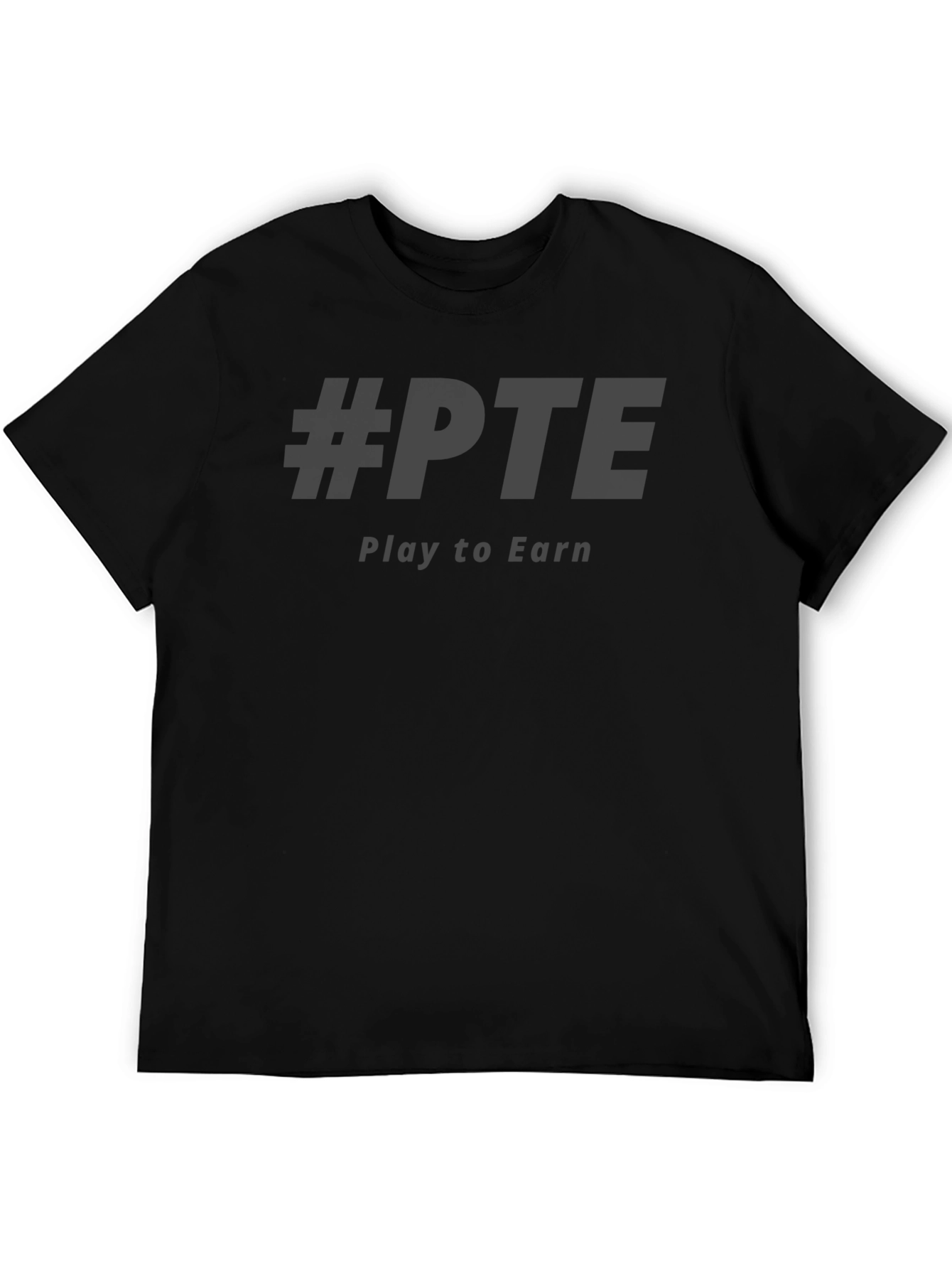 #PTE Play to Earn Black Graphic Tee