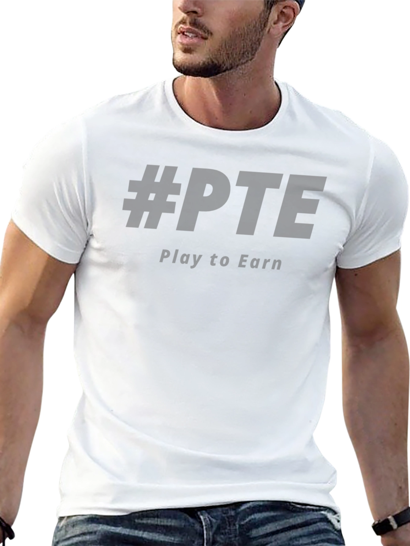 #PTE Play to Earn Black Graphic Tee