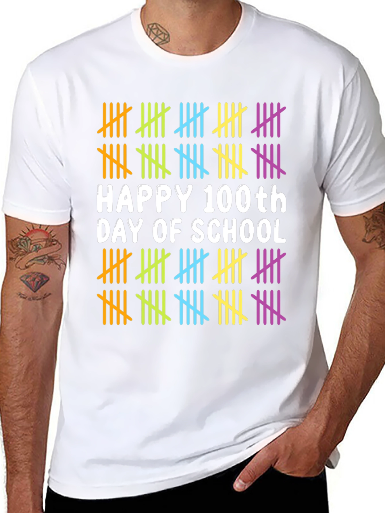 100th Day of School Tally Mark T-Shirt
