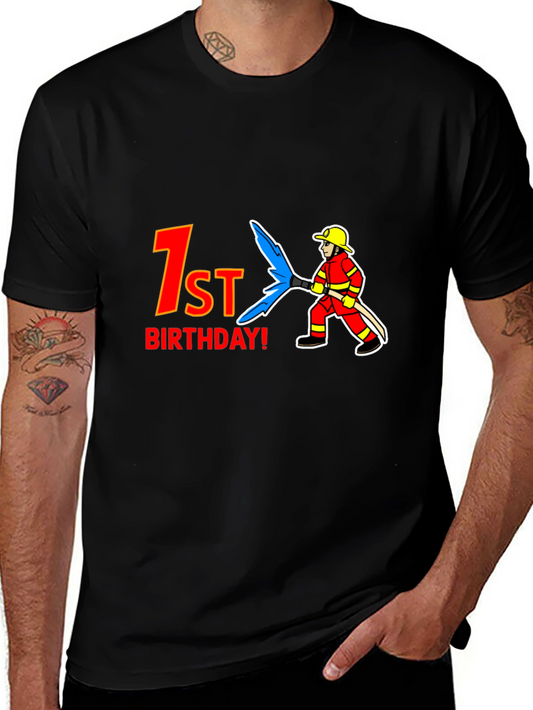 1st Birthday Firefighter T-Shirt
